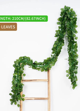 2.1M Green Ivy Leaf Hanging Vine Artificial Garland Silk Wall Plant