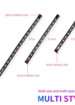 Neon LED Car Interior Ambient Foot Strip Light Kit Accessories RGB