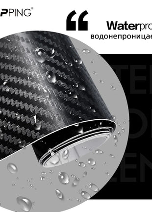 3D Carbon Fiber Car Sticker Anti-Scratch Waterproof Carbon Fiber Auto