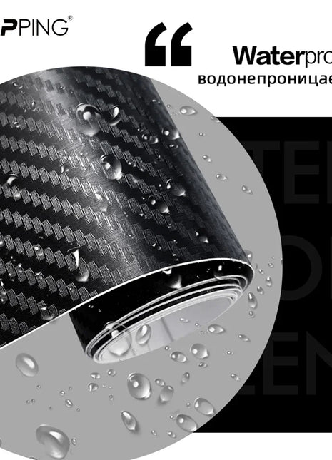 3D Carbon Fiber Car Sticker Anti-Scratch Waterproof Carbon Fiber Auto