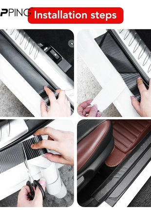 3D Carbon Fiber Car Sticker Anti-Scratch Waterproof Carbon Fiber Auto
