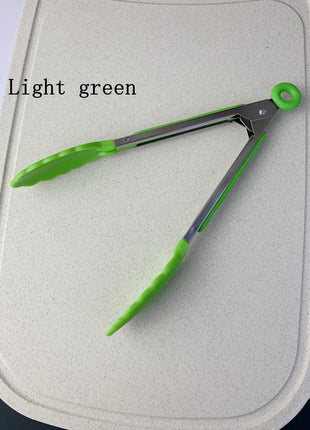 Anti Slip Cooking Serving Tongs Stainless Steel Food Clip Bread Salad