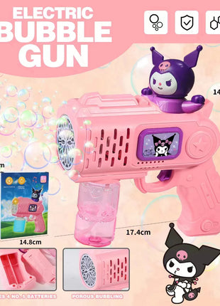 Hello Kitty Bubble gun Toy Electric Bubble Machine rocket Launcher