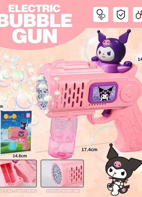Hello Kitty Bubble gun Toy Electric Bubble Machine rocket Launcher