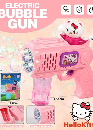 Hello Kitty Bubble gun Toy Electric Bubble Machine rocket Launcher