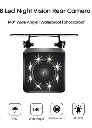 Wide Angle Car RearView Camera 4/8/12 LED Night Vision Reversing Auto