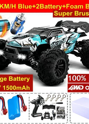 4WD 1:16 80KM/H Super Brushless 50KM/H Brushed RC Car 4x4 Off Road