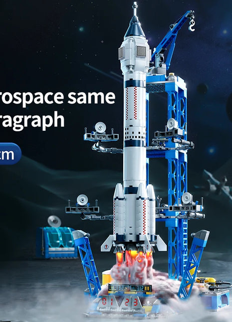 ToylinX Launch Center Lunar Lander Model Building Blocks Spaceship