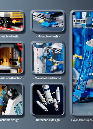 ToylinX Launch Center Lunar Lander Model Building Blocks Spaceship