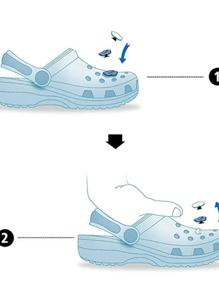 MINISO 8pcs Stitch Shoe Decorations Accessories Charms For Clogs Bogg