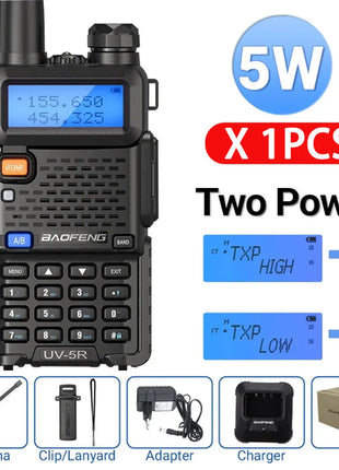 4PCS Baofeng 8W Dual Frequency High-Power Walkie Talkie 128CH Portable