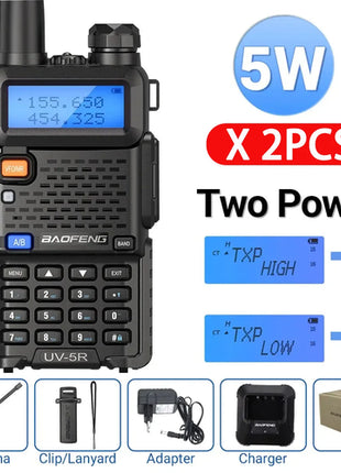 4PCS Baofeng 8W Dual Frequency High-Power Walkie Talkie 128CH Portable