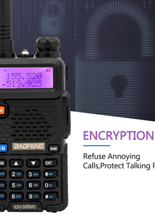 Baofeng Walkie Talkie UV 5R 5W 8W Dual Band Ham Two Way Radio Vhf Uhf