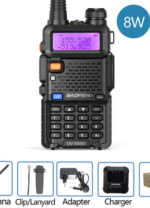 Baofeng Walkie Talkie UV 5R 5W 8W Dual Band Ham Two Way Radio Vhf Uhf