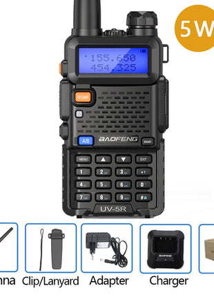 Baofeng Walkie Talkie UV 5R 5W 8W Dual Band Ham Two Way Radio Vhf Uhf