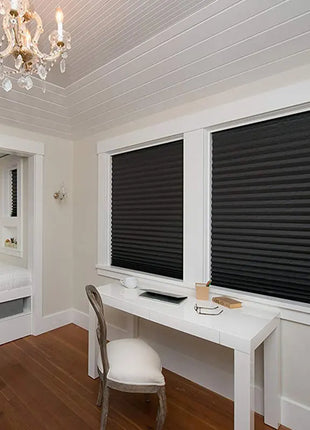 Simple Pleated Window Shades Self-Adhesive Non-Woven Semi-Shading