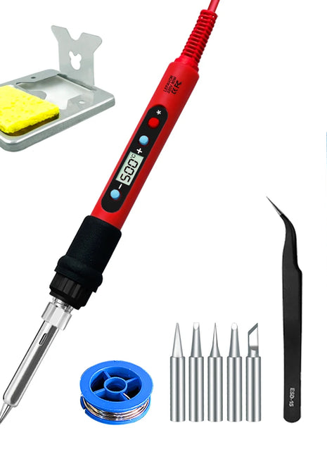 Digital Soldering Iron Set Kit 80W with ON/OFF Switch Adjustable