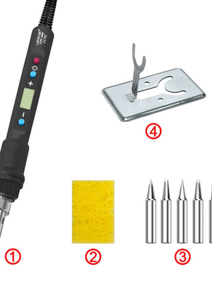 Digital Soldering Iron Set Kit 80W with ON/OFF Switch Adjustable