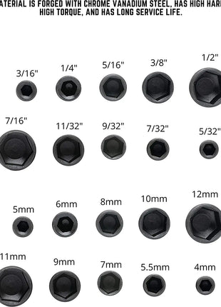 9pcs/14pcs/set 5mm-13mm Hex Sockets Sleeve Nozzles Nut Driver Set