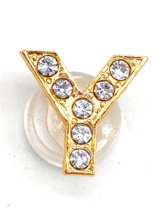 1-26Pcs Fashion Gold Letters Metal Shoe Charms Accessories Garden Shoe