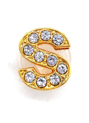 1-26Pcs Fashion Gold Letters Metal Shoe Charms Accessories Garden Shoe