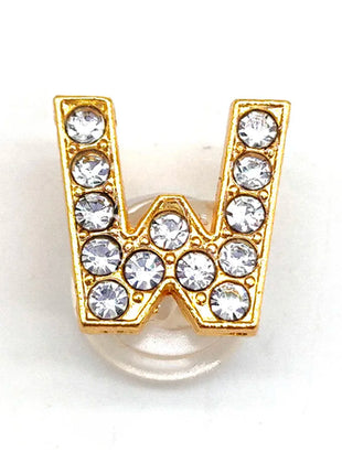 1-26Pcs Fashion Gold Letters Metal Shoe Charms Accessories Garden Shoe