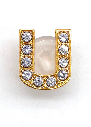 1-26Pcs Fashion Gold Letters Metal Shoe Charms Accessories Garden Shoe