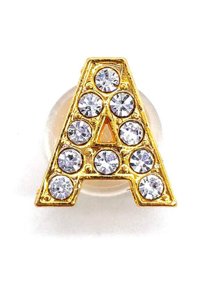 1-26Pcs Fashion Gold Letters Metal Shoe Charms Accessories Garden Shoe