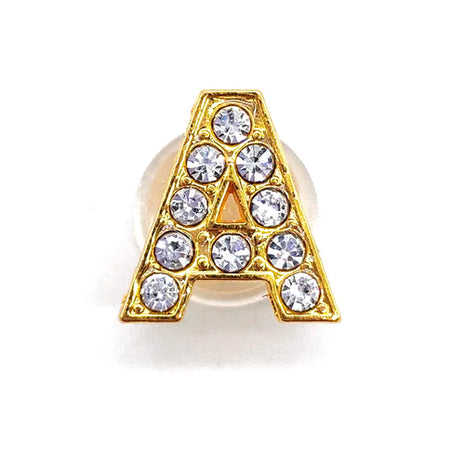 1-26Pcs Fashion Gold Letters Metal Shoe Charms Accessories Garden Shoe