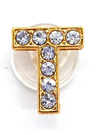 1-26Pcs Fashion Gold Letters Metal Shoe Charms Accessories Garden Shoe