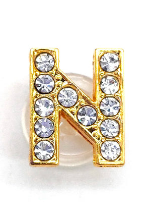 1-26Pcs Fashion Gold Letters Metal Shoe Charms Accessories Garden Shoe