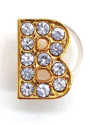 1-26Pcs Fashion Gold Letters Metal Shoe Charms Accessories Garden Shoe