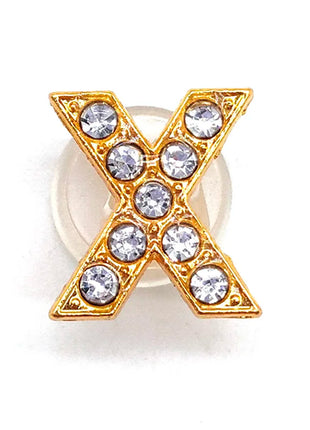 1-26Pcs Fashion Gold Letters Metal Shoe Charms Accessories Garden Shoe