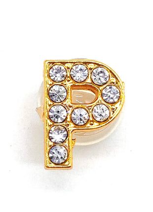 1-26Pcs Fashion Gold Letters Metal Shoe Charms Accessories Garden Shoe