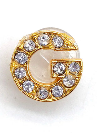 1-26Pcs Fashion Gold Letters Metal Shoe Charms Accessories Garden Shoe