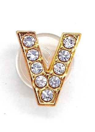 1-26Pcs Fashion Gold Letters Metal Shoe Charms Accessories Garden Shoe