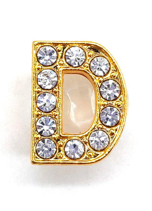 1-26Pcs Fashion Gold Letters Metal Shoe Charms Accessories Garden Shoe