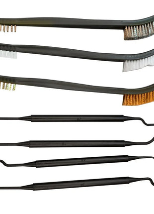ALLSOME Double-end Steel Wire Brush & Nylon Pick Set Universal Hunting