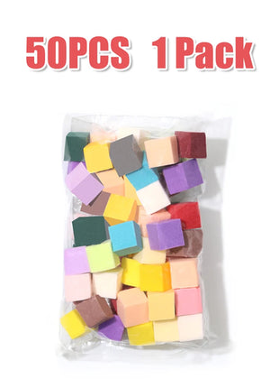 LINMANDA 50Pcs Soft Nail Sponges for Nail Art Sponges With Grabbing