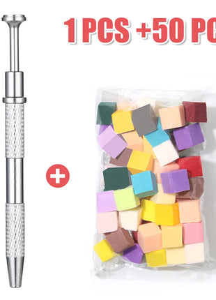 LINMANDA 50Pcs Soft Nail Sponges for Nail Art Sponges With Grabbing
