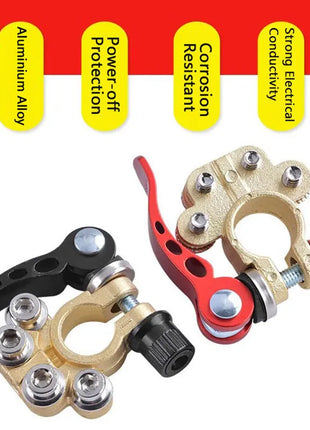 Auto Car Quick Release Battery Terminals - 12V 24V Aluminium Alloy Top
