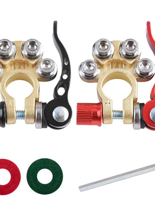 Auto Car Quick Release Battery Terminals - 12V 24V Aluminium Alloy Top