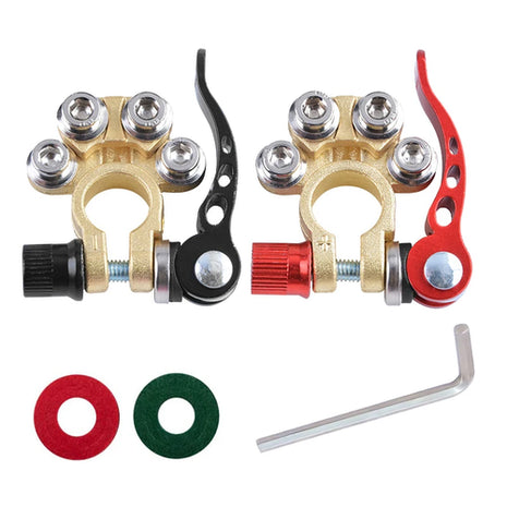 Auto Car Quick Release Battery Terminals - 12V 24V Aluminium Alloy Top