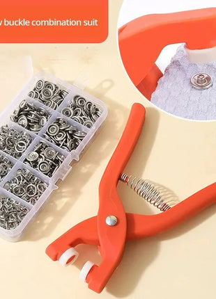 Snap Button Kit With Hand Pressure Pliers 50pcs Snaps , Metal Snaps