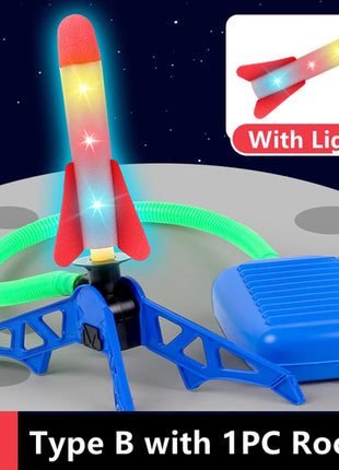 Toy Rocket Launcher for Kids, Stomp to Flying Foam Rocket & Jump Air