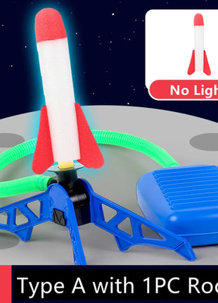 Toy Rocket Launcher for Kids, Stomp to Flying Foam Rocket & Jump Air