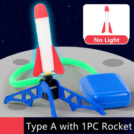Toy Rocket Launcher for Kids, Stomp to Flying Foam Rocket & Jump Air