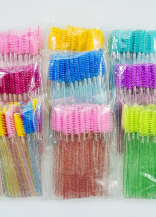 wholesale yelash brush makeup brushes 50pcs comb disposable mascara