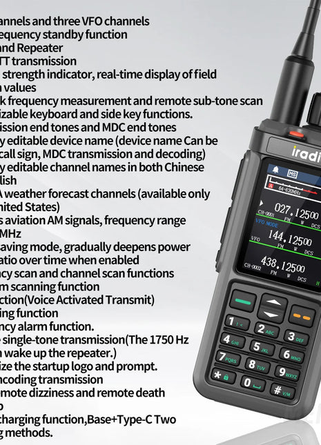 Iradio UV-98 PLUS Multi Band 10W FM AM SSB HF Cross Band Repeater