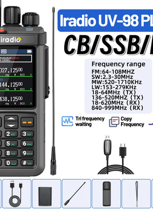 Iradio UV-98 PLUS Multi Band 10W FM AM SSB HF Cross Band Repeater